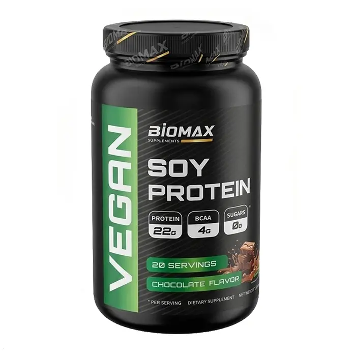 אבקת חלבון ביומקס טבעונית BIOMAX Soy protein Vegan בטעם שוקולד כשר