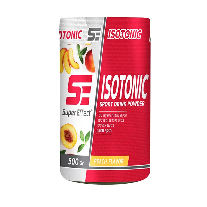אבקת משקה איזוטוני סופר אפקט 500 גרם Super Effect Isotonic כשר בטעם אפרסק